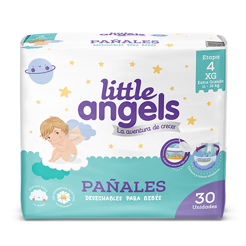 PAÑAL TALLA XG LITTLE ANGELS 30 UND