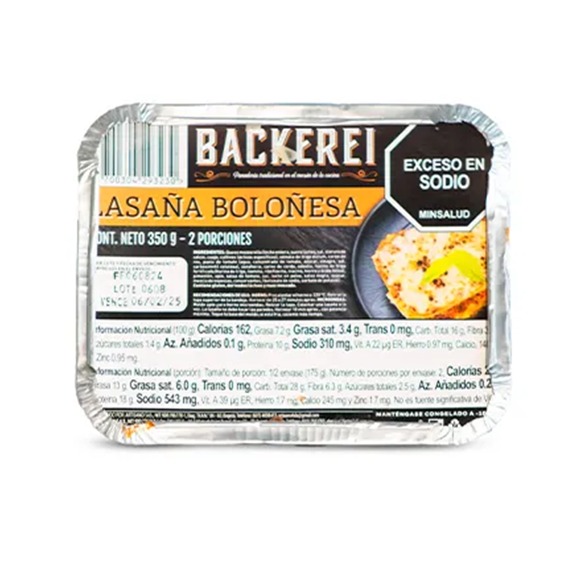 LASAÑA BOLOÑESA BACKEREI 350 G