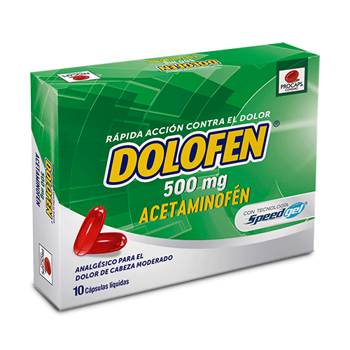 ACETAMINOFEN CAPSULAS DOLOFEN 10 UND