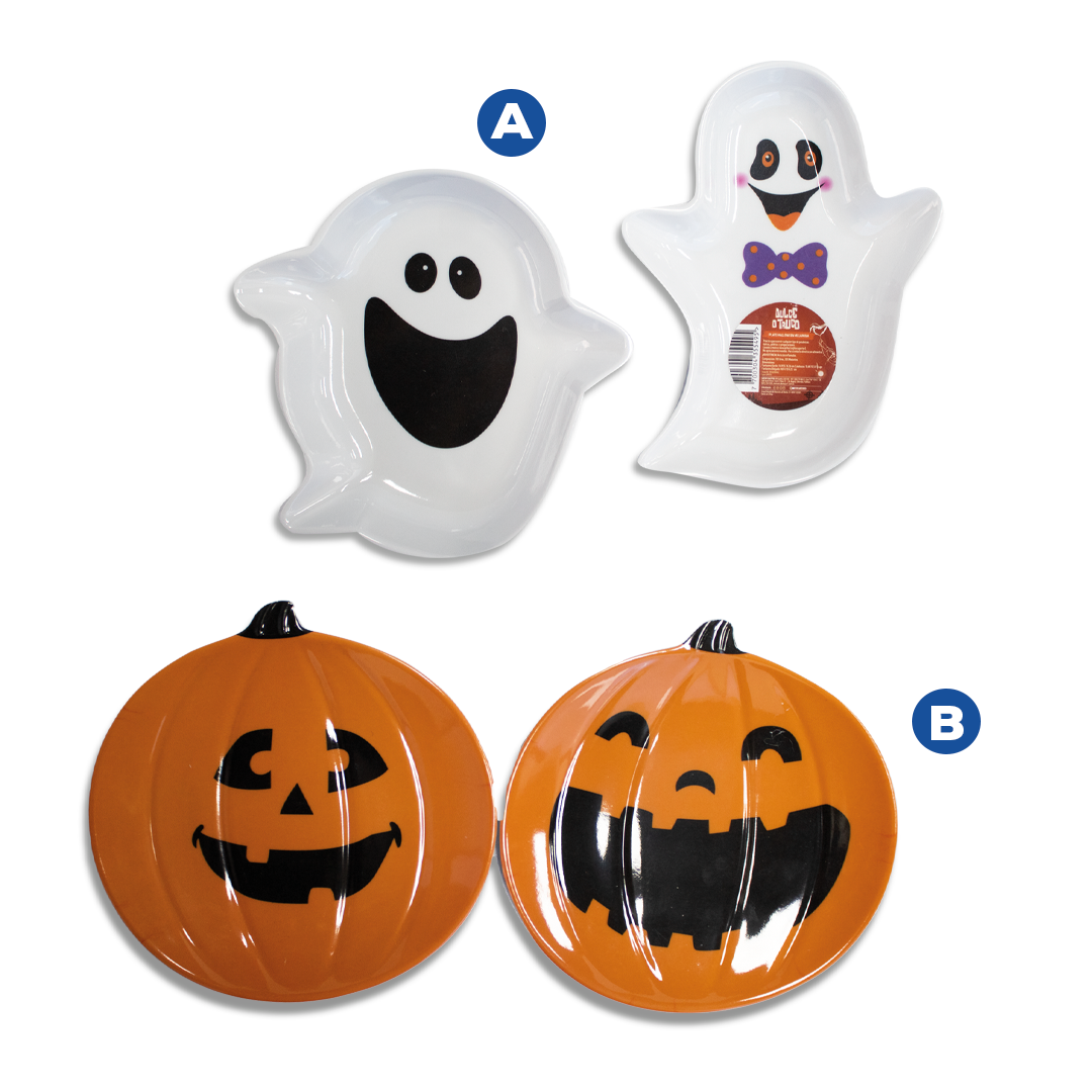 PLATO HALLOWEEN MELAMINA DULCEOTRUCO 1UD D1