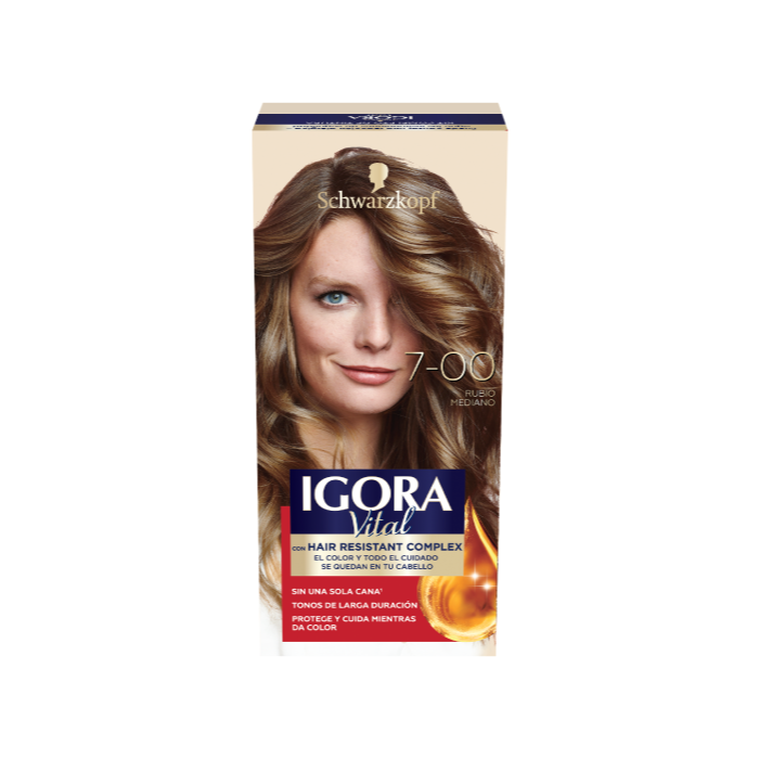 TINTE IGORA VITAL 7-0 RUBIO MEDIANO 50ML
