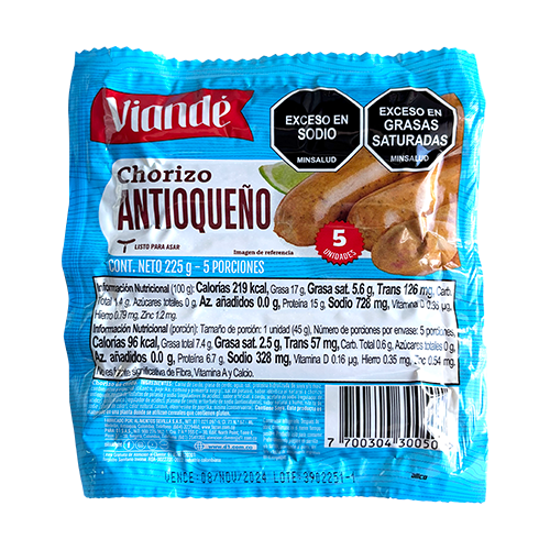 CHORIZO ANTIOQUEÑO VIANDÉ 225G