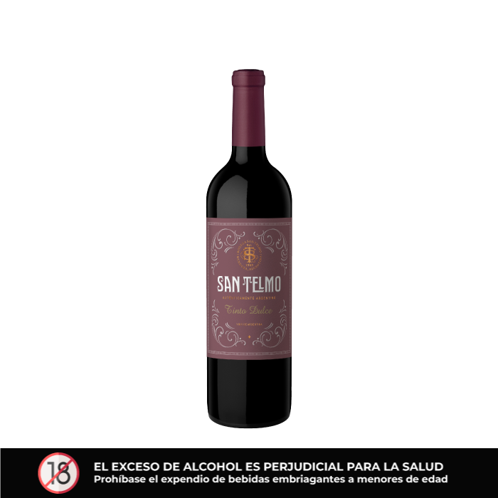VINO TINTO DULCE SAN TELMO 750 ML