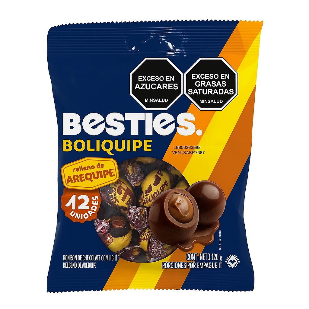 BOMBON CHOCOLATE RELLENO BESTIES 120 GR