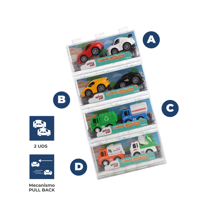 SET CARROS METALICOS SPACE DOT X2